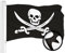 G128 Piraten-Flagge mit Jolly Roger-Schwertern, ToughWeave-Serie, bestickt, 300D-Polyester, besticktes Design, für drinnen und draußen, Messingösen