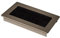 SOTECH 1 x Kabeldurchlass Toledo aus Aluminium in Edelstahloptik eloxiert 100 x 70 mm, Einbaumaß: 90 x 62 x 15,3 mm Kabeldurchführung