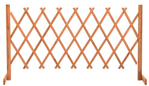 CIADAZ Clôture en Treillis de Jardin Orange 150x80 cm Bois de Sapin,Barriere Jardin Exterieur,Barriere Jardin,Portillon Grillage