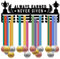 CREATCABIN Medaillenhalter,Aufhänger,Sport-Medaillenständer,Organizer,Rennen,Laufständer,Wandmontage,Für Sportler,Medaillengewinner,Läufer,Fußball,Gymnastik,40x15cm Immer Verdient,Nie Gegeben