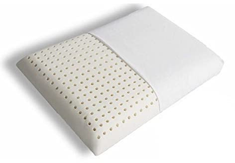KLUFO Bio-Latexkissen Queen Size - Bio-Kissen für Seitenschläfer und Rückenschläfer, Latexschaumkissen gegen Nacken- und Schulterschmerzen, Queensize-Kissen Seitenschläfer 70×40×12cm