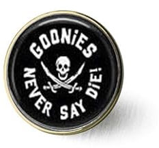 PIN Herren-Brosche, Goonies Never Say Die Schmuck-Brosche, Anstecknadeln, Tardis-Schmuck, Geek-Hochzeits-Party-Geschenk, Trauzeugen, Metall