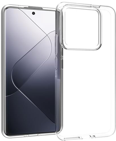 ACCEZZ kompatibel mit Xiaomi 14 Pro Hülle – Clear Backcover Silikon Case – Softcase Handyhülle in Transparent/Durchsichtig [Dünn, Anti-Rutsch]