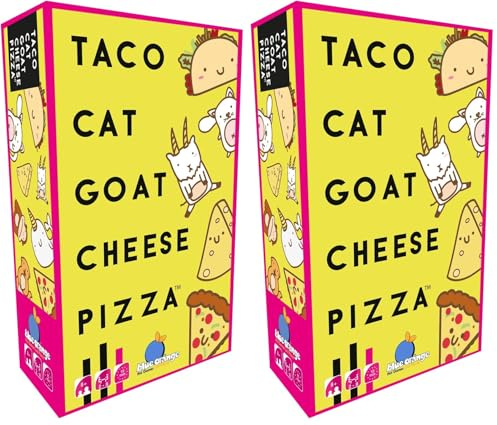 Blue Orange | Taco Cat Goat Cheese Pizza | Card Game | Ages 8+ | 2-8 Players | 10-30 Minute Playing Time (Pack of 2)