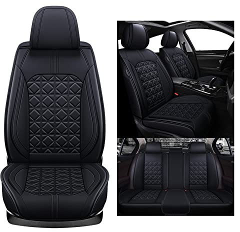 YALLIT Sitzbezüge Auto Autositzbezüge Universal Set für Renault-Clio III/Renault-Clio Auto Zubehör, Schwarz