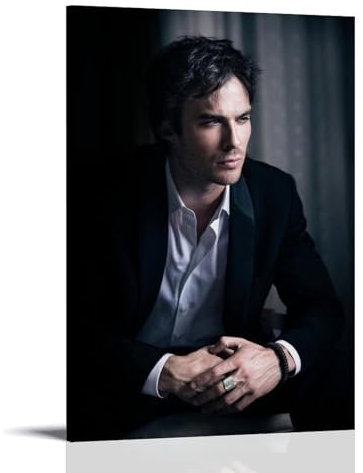 OqcEha Ian Somerhalder Poster, Sternzimmer, ästhetischer Druck, Kunst, Wandgemälde, Leinwand, Geschenke, moderne Schlafzimmerdekoration, 20 x 30 cm