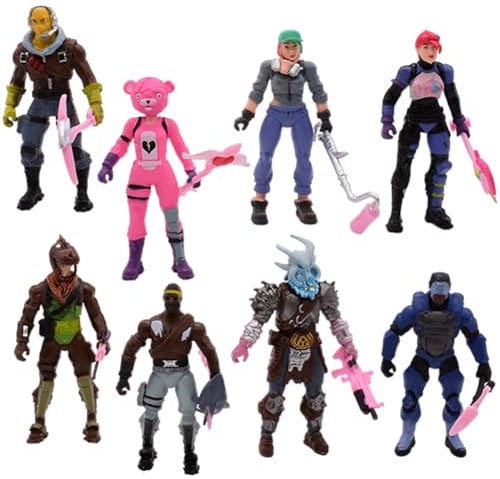 8PCS Legendary Series Mini Figures Set, Action Cake Topper, Fort-nite Cupcake Figurines Party Supplies For Kids Birthday, Baby Shower Legendary Theme Party Decor