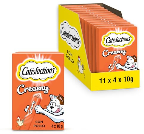 Catisfactions Premios para Gatos Creamy Pollo 11 x 4 x 10g