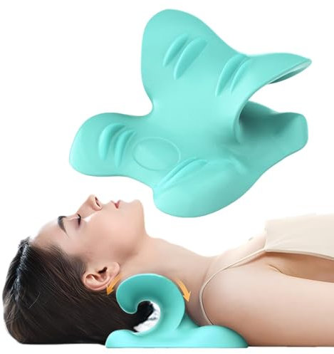 Nackenstrecker,Cloudy Neck,Nackenhaltungskorrektur,Tragbares Zervikales Traktionsgerät,Nackenmassagegerät Schmerzlinderung Kopf Nacken Massagegerät Für Man & Frau