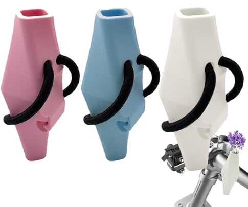 Bikes Lenker Blumenvase - Motorrad Lenker Dekorationen, Blumenvase für Lenker | Lenkerzubehör Abnehmbarer Charm, Silikon Winzige Fahrräder Blumenvasen, Motorrad Vase Charm