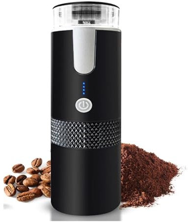Cafetière portative, Machines à café expresso électriques portables Mini cafetière à port individuelle avec tasse Poubelle à capsules de café en poudre for camping et ,Parfait pour le camping, la rand