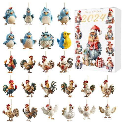 2024 Frohe Weihnachten Kalender Acryl Flache Anhänger 24 Tage Countdown-Kalender Weihnachten Countdown-Set Weihnachten Innen Und Außen Hängende Dekorationen KBf257 (White, 26x18cm)