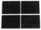 Frebeauty Stackable Velvet Jewellery Organiser Trays for Drawers Inserts Jewellery Storage Tray Display Case Earrings Bracelets Necklace Rings Accessories Trays for Women Girls(Set of 4 Black)