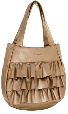 Camomilla Milano Borsa a Spalla Donna, Similpelle, Collezione Arielle, Colore Bronzo