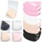 LunarCharm 8-piece triangular powder puff set with 4 travel cases, make up puff set, powder puffs, reusable velour cosmetic foundation sponge for loose powder