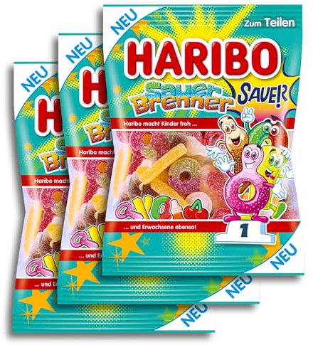 3er Pack Haribo Sauer Brenner sauer 3 x 160g