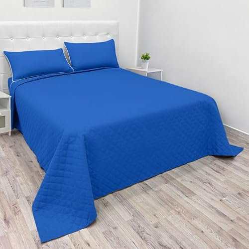 NARCISO Dessus de Lits et Couvre-Lits 1 Personne 170x270cm, Couverture Légère été en Microfibre, Dessus de Lit 1 Personne Tissage de Couleur Unie