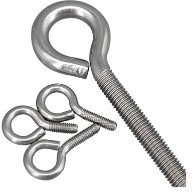 KSeSii 1-10 pièces 304 SS vis à métaux oeil de mouton, crochet fermé avec vis à anneau vis à anneau M4-M10(10pcs M4x10)