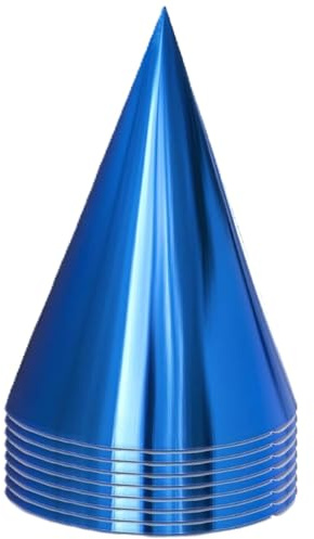 Envenzo Partyhüte für Kinder und Erwachsene, bunt, für Geburtstag, Rosa, Blau, Roségold, mehrfarbig und Dschungel-Themenhüte, 8 Stück, für Halloween, Jahrestag, Partys, Dekoration (blau)