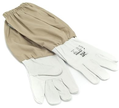 LYSON Imkerhandschuhe Handschuhe Schutzhandschuhe Leder Imkereibedarf Stichfeste für Bienenschutzhandschuhe Bienen Imker Imkerei Zubehör Bienenzuch Gartenhandschuhe Größe L (9)