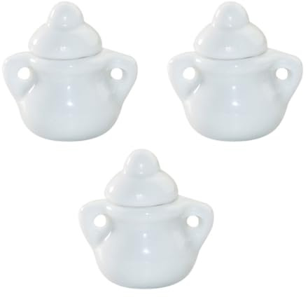 BESPORTBLE 12 pour Maison de Poupée, Décoration Miniature Réaliste, Pot de Stockage Simulation, Accessoires pour Maquettes et Jouets