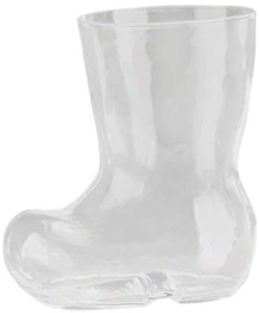 Yjdmmyds Beer Mug Milk Cup Boot Shaped High Borosilicate Glass Wine Glasses Clear Cold Beverage Cup for Party Wedding