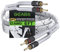 GearIT 12AWG Gauge (2 x 4mm²) Premium Heavy Duty Braided Speaker Wire (1.8 Meters / 6 Feet/White) with Dual Gold Plated Banana Plug Tips - Oxygen-free Copper (OFC) Construction