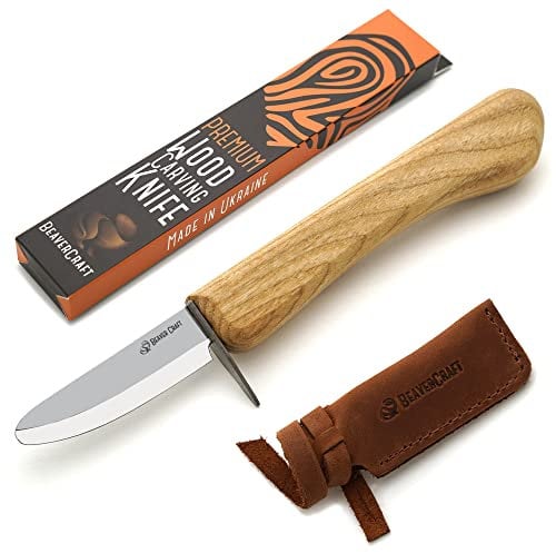 BeaverCraft Schnitzmesser für Anfänger C1 Kid - Schnitzmesser für Kinder Sicherheits-Schnitzmesser - Kinderschnitzmesser Schnitzwerkzeug - Kinderfreundliche Holzschnitzwerkzeuge für Anfänger