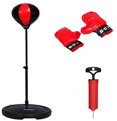 Zerone Punchingball Boxsack, Höhe verstellbar Stehen Boxen PunchingTasche 70-105cm Geschwindigkeit Boxsack mit und Pumpen für Erwachsene Kinder