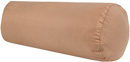 Bestlivings Nackenrolle 10x25cm (BxL) Bezug in der Farbe Braun, in vielen vers. Farben