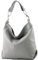 modamoda de T168 Damen Leder Schultertasche Henkeltasche Medium handmade in Italy, Farbe:Dunkelgrau