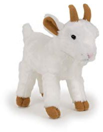 Plüschtier Ziege, 20 cm, weiß, Stofftier Kuscheltier Ziegenbock Stofftiere Tier Tiere
