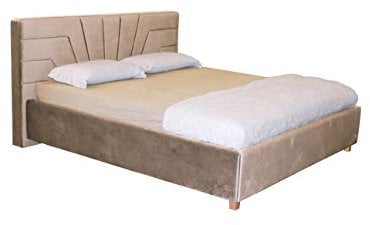 ES Design 08 Polsterbett Optima mit 5 Jahren Garantie - Bett, Lattenrost und Stauraum (Cappuccino, 160 x 200 cm)