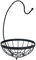apollo THE HOUSEWARES BRAND Flat Iron Banana Fruit Bowl, Basket, Hanger, Fresh for Longer, Size: 24x38x24 cm, Black