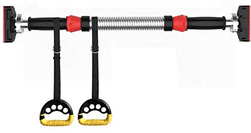 Barra Dominadas Entrenador De Brazo De Barra Pull-up De Acero Portátil 2in1, con Anillo Infantil, Fácil De Operar (Size : 65-90cm/25.6-35.4in)