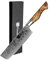 Kensaki Nakiri Messer aus Damaszener Stahl Küchenmesser Japanischer Art hergestellt aus 67 Lagen Damaststahl Kiniro Serie KEN-025