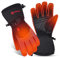 Beheizte Handschuhe,Winterwarme Handschuhe Skifahren Fausthandschuhe für Herren und DamenReiten, Jagen,Wandern,Motorradfahren Handwärmer (Grau, XL)