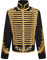 Ro Rox Adam Jacket Herren Military Marching Band Drummer Music Festival Parade – Schwarz & Gold (4XL)