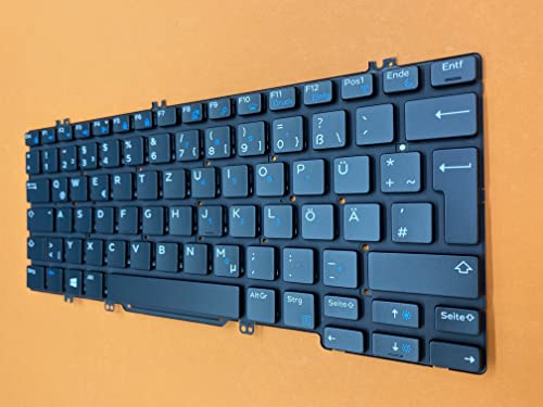 T-ProTek DE-Tastatur Keyboard Beleuchtung GR kompatibel für Dell Latitude 13 (7380-2195)
