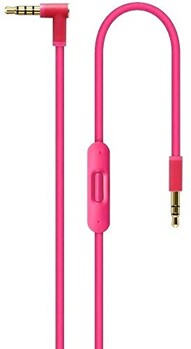 SPARKED 1.4m Remote Cable Wire for Beats Studio 1 2 3, Solo HD, Pro Wireless Detox Headphones with Mic RemoteTalk Control & Microphone, Monster Dr Dre Earphones Apple iPhone Android Lead Aux, Pink