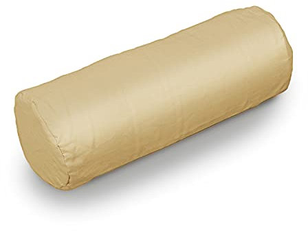 Bean Products Nackenrollen-Kissenbezüge, traditionell, atmungsaktiv, natürliches Leinen, Cappuccino (15,2 x 40,6 cm)