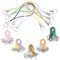 GORGECRAFT 100 pieza, 10 colores, Correa para Llavero de Teléfono, Tono Plateado, Cuerdas de Anillo Divididas, Colorido Poliéster, Abalorios para Teléfono Móvil, Cuerda de Cordón