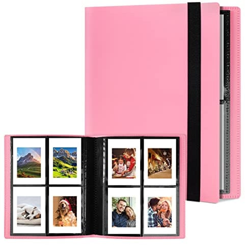 Flintronic Fotoalbum mit 168 Taschen, Kompatibel Mit Fujifilm Instax Mini Film/Kodak Zink Fotopapier/Polaroid Zink Fotopapier/HP Sprocket Fotopapier Mini 3-Zoll-Film Fotobuch aus PU-Leder