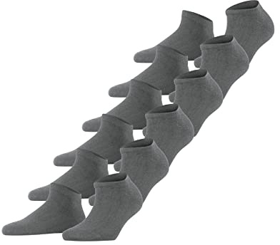 FALKE Damen Happy 6-Pack Sneakersocken atmungsaktive Baumwolle verstärkte Damensneakersocken ein Allrounder kurz langlebig strapazierfähig hautfreundlich einfarbig Multipack 6 Paar