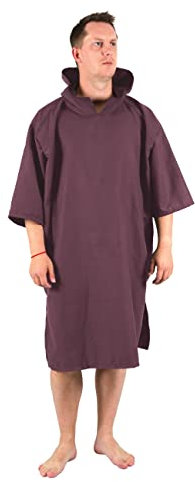 Lifeventure Kompakter Wechselnde Robe | Leichter, dehnbarer Mikrofaser-Poncho mit Kapuze für Surfen, Schwimmen, Camping