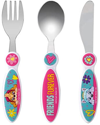 Paw Patrol Ensemble de couverts 3 pièces pour enfant Couteau/fourchette/cuillère