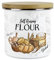 Purely Home Self Raising Flour Storage Canister - The Bakery Range - White Metal Enamel Kitchen Food Pantry Jar