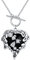 Hexen Herz Choker Halskette 925 Sterling Silber Gothic Schmuck Steampunk Herz Gothic Halloween Geschenke für Frauen