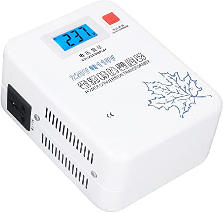 Luqeeg Convertidor de Tensión de 220V a 110V, Transformador Buck AC 1 Fase Convertidor Reductor de Voltaje Transformador de Conversión de Potencia para Electrodomésticos (1000W)
