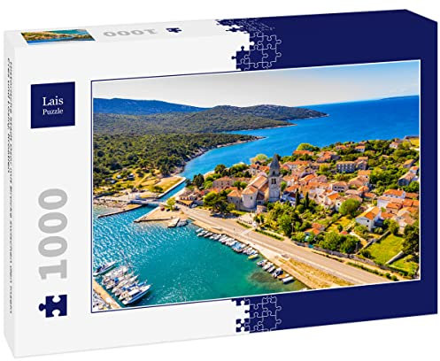 Lais Puzzle Historische Stadt Osor mit Brücke zwischen den Inseln CRES und Losinj, Kroatien 1000 Teile